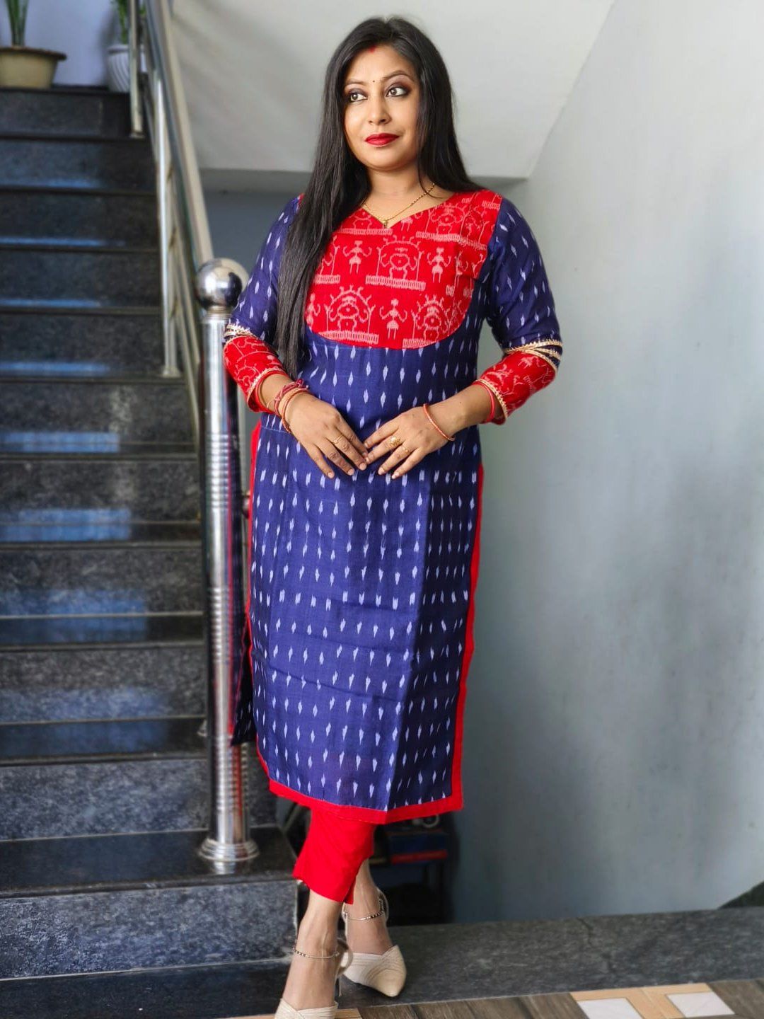 Buy Sambalpuri Odia Cotton Kurti Gift for Her Fastival Octagonal Lover  Gifts Party Wear Dress for Beutiful Ladies Durga Puja and Kali Puja Kurti  Online in India - Etsy